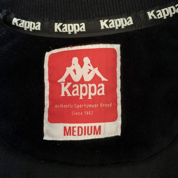 Kappa Y2K Velour Full Zip Track Jacket Black Omini Logo Women’s Streetwear - Picture 6 of 13